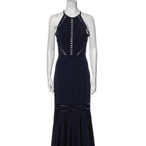Theia Halterneck Long Dress